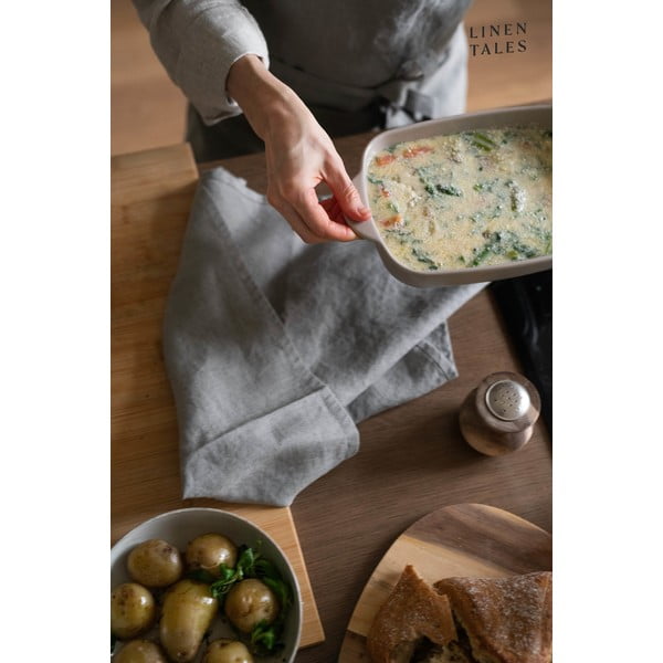 Lina trauku dvielis 45x65 cm Khaki – Linen Tales-image-3