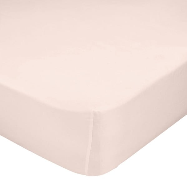 Happy Friday Basic gaiši rozā elastīga loksne, 160 x 200 cm
