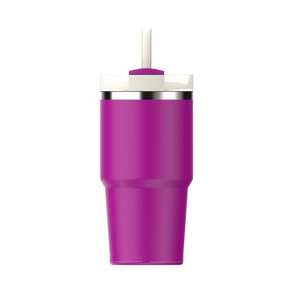 Rozā nerūsējošā tērauda termoss ar salmiņu 600 ml Quencher H2.0 FlowState Tumbler Violet Blossom – Stanley-image-2