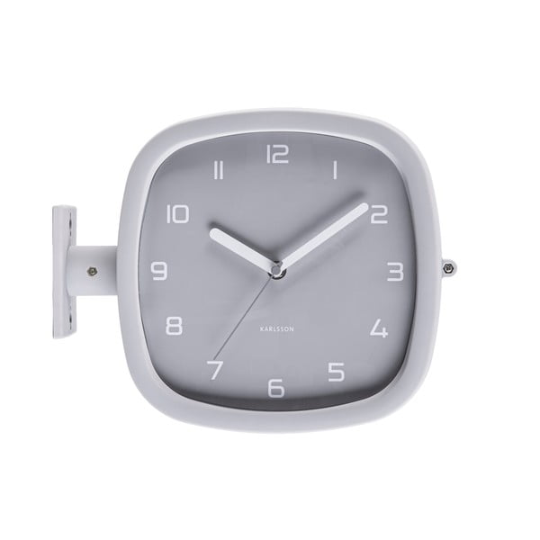 Pelēks sienas pulkstenis Karlsson Slides, 29 x 24,5 cm