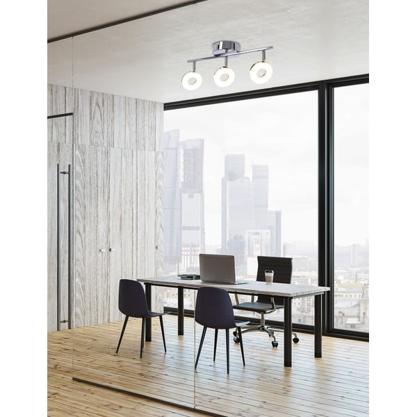 Spīdīgas sudraba krāsas LED griestu lampa 47x16 cm Thema – Candellux Lighting-image-1