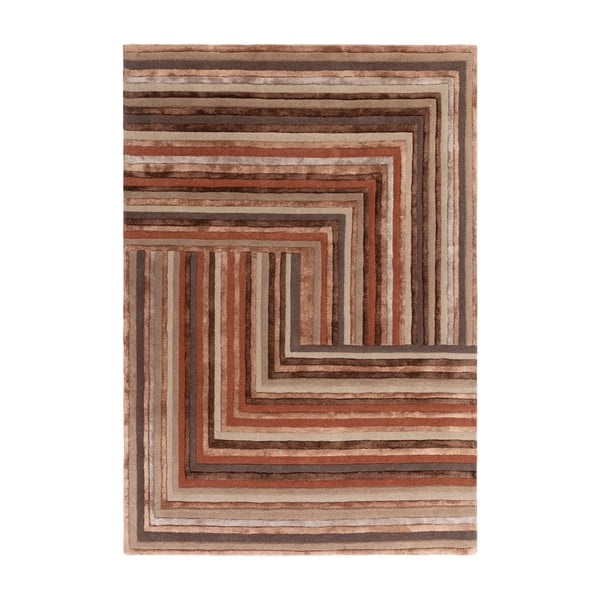 Ķieģeļu sarkans vilnas paklājs 120x170 cm Network Terracotta – Asiatic Carpets