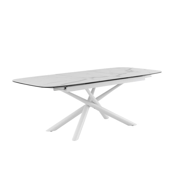 Pelēki balts izvelkamais ēdamgalds sømcasa Ness, 160 x 95 cm-image-4