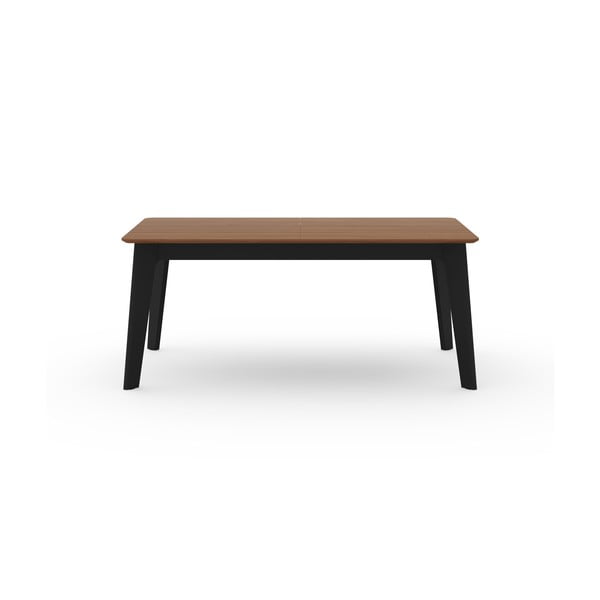 Dabīga toņa izvelkams ēdamgalds ar valrieksta koka imitācijas galda virsmu 100x180 cm Shadow – TemaHome