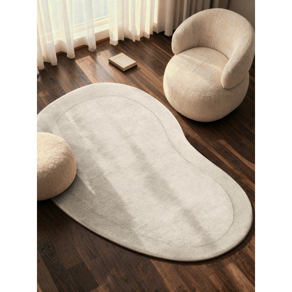 Krēmkrāsas ar rokām darināts paklājs no vilnas maisījuma 125x200 cm Kari Organic – Villeroy&Boch-image-1