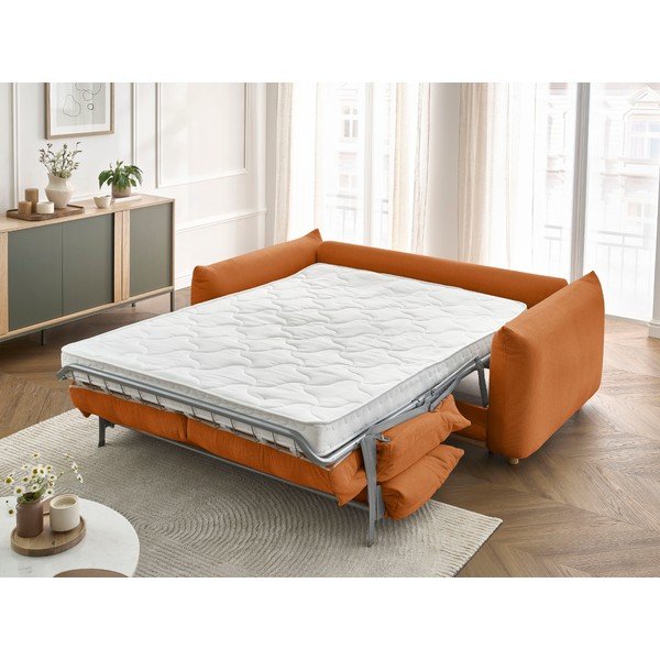 Oranžs salokāms dīvāns 214 cm Ernest – Bobochic Paris-image-1