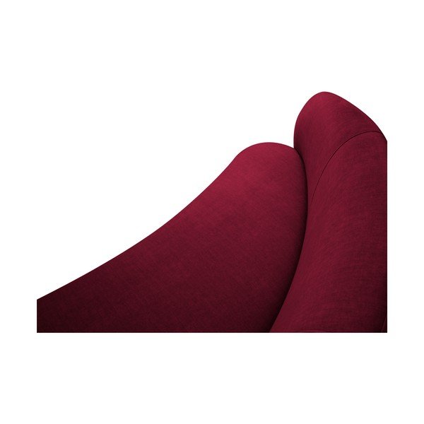 Bordo sarkans samta asimetrisks dīvāns Mazzini Sofas Debbie, labais stūris-image-4