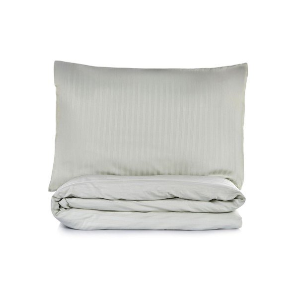 Salvijas zaļa vienguļamā gultas veļa 200x140 cm Stripe  – Mijolnir