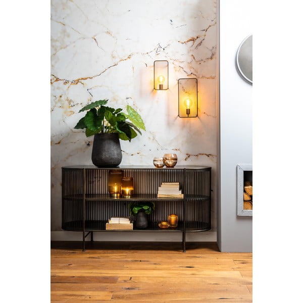 Melna metāla zemā kumode 149x80 cm Yinthe – Light & Living-image-1