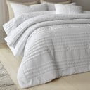 Balts stepēts gultas pārklājs divvietīgai gultai 220x220 cm Lennon Stripe – Catherine Lansfield