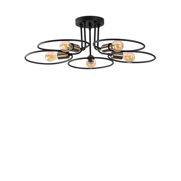 Melna griestu lampa Circle – Opviq lights