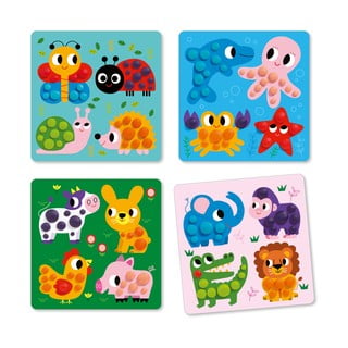 Mākslas komplekts ar modelēšanas komplektu Djeco Cute Animals