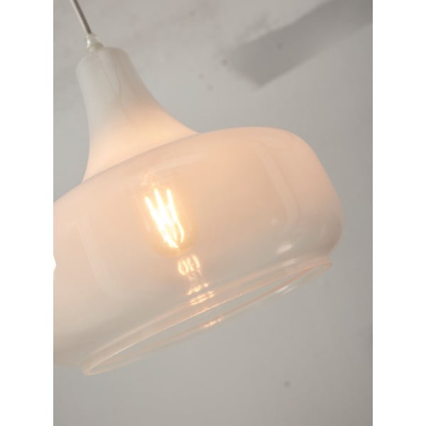 Balta piekaramā lampa ar stikla abažūru ø 25 cm Reykjavik – it's about RoMi-image-2