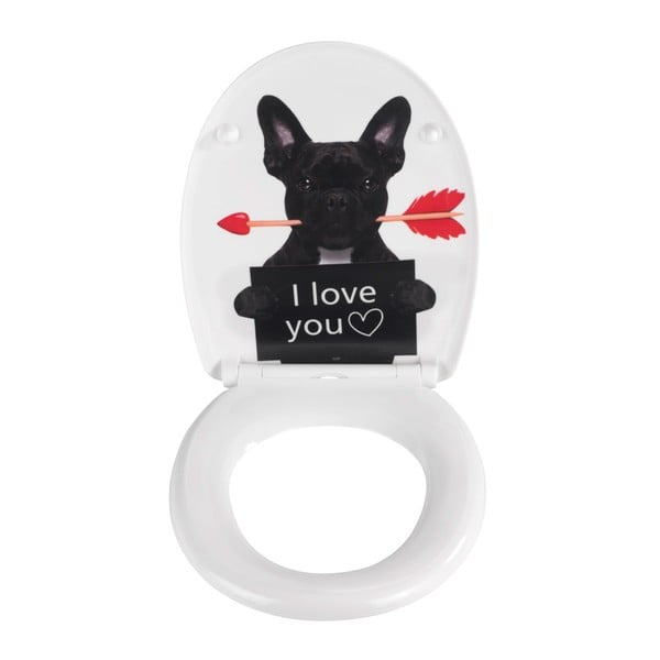 Automātiski aizverams tualetes poda sēdeklis 37,5 x 41,5 cm Guilty Dog – Wenko-image-1