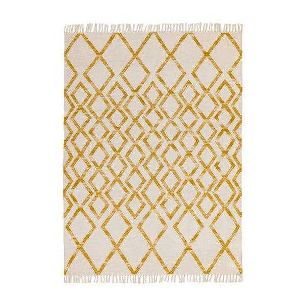 Bēšs un dzeltens paklājs Asiatic Carpets Hackney Diamond, 120 x 170 cm