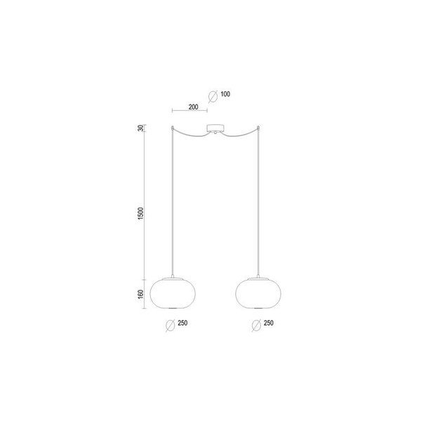 Melna dubultā piekaramā lampa ar vara detaļām Sotto Luce DOSEI-image-3