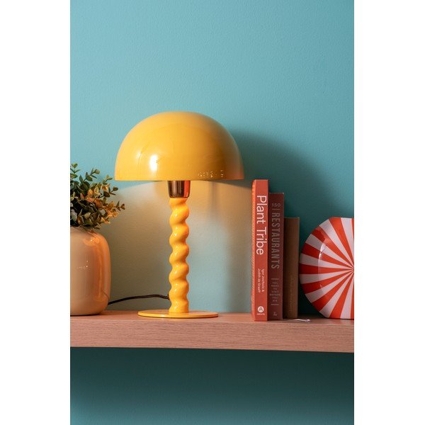 Dzeltena galda lampa ar metāla abažūru (augstums 39 cm) Prisa – Leitmotiv-image-1