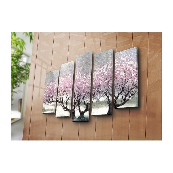 5-daļīga glezna uz audekla Cherry Blossom-image-2