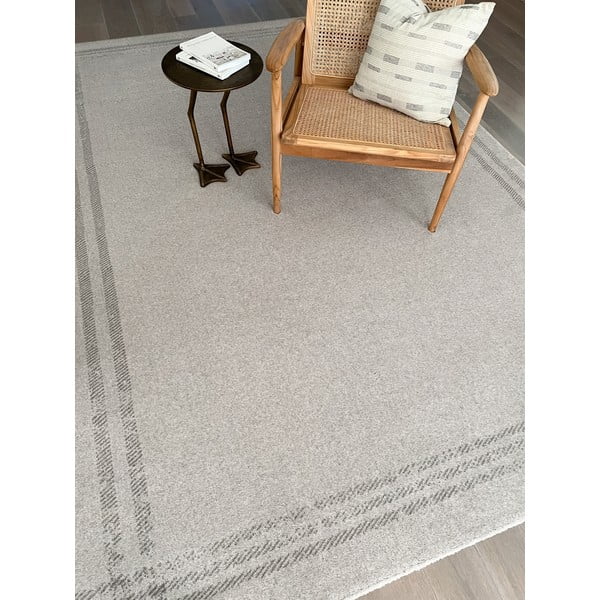 Krēmkrāsas vilnas paklājs 200x300 cm Calisia M Grid Rim – Agnella-image-1