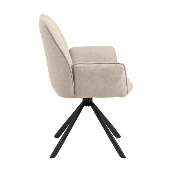 Bēši polsterēti ēdamistabas krēsli ar roku balstiem (2 gab.) Glenda – Actona-image-3