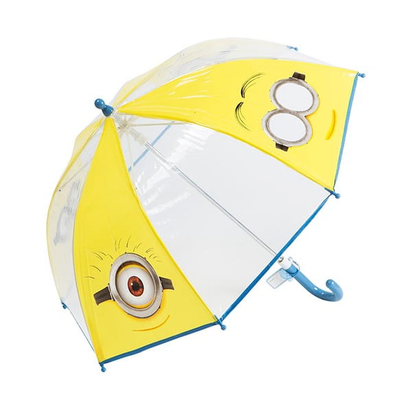Bērnu caurspīdīgs lietussargs putnu būris Minions, ⌀ 60 cm