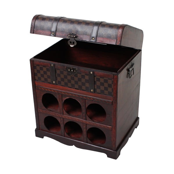 Brūns vīna skapis pudeļu skaits 6, 41x48 cm – Deco Pleasure-image-2