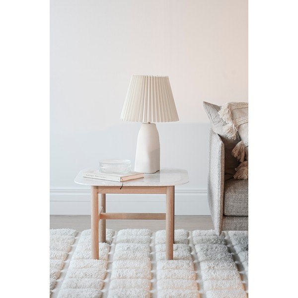 Balts marmora žurnālgaldiņš 135x62 cm Hammond – Rowico-image-1