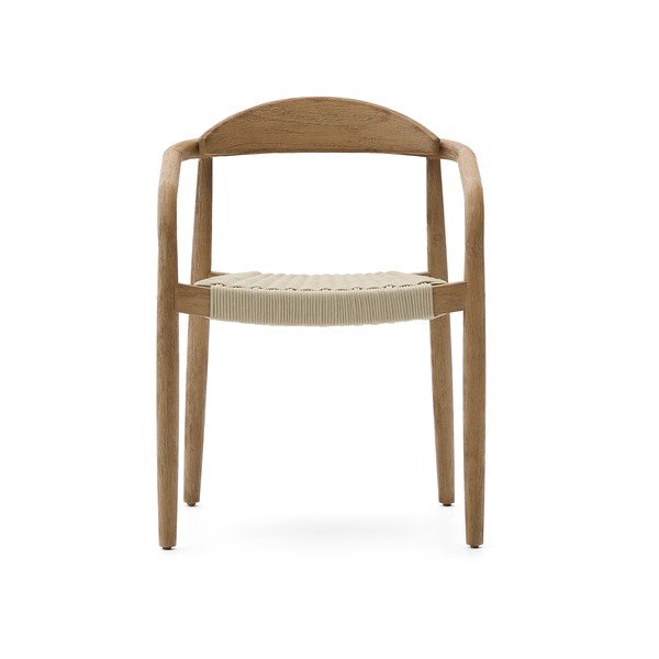 Bēšs/dabīga toņa masīvkoka ēdamistabas krēsls Nina – Kave Home-image-2