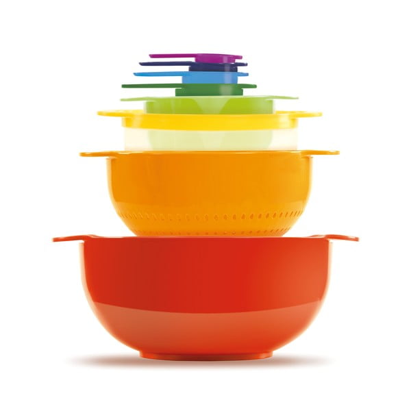 InnovaGoods Rainbow 8 gabaliņu virtuves trauku un ēdienu komplekts