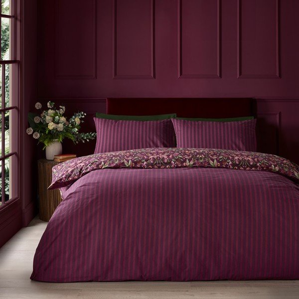 Tumši violeta divguļamā gultas veļa 220x230 cm Richmond – Catherine Lansfield-image-3