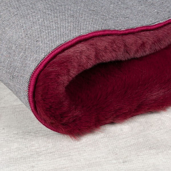 Bordo sintētiska kažokāda 160x230 cm Ivy Luxury Fur – Flair Rugs-image-3