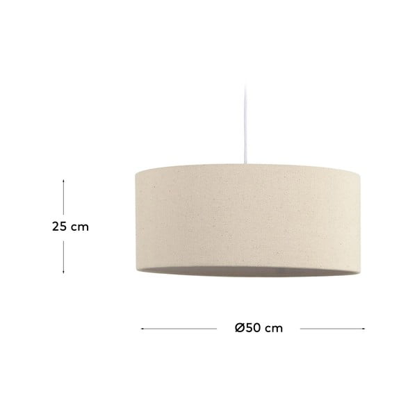 Krēmkrāsas abažūrs ø 50 cm Nazli – Kave Home-image-4