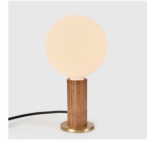 Brūna galda lampa ar regulējamu spilgtumu (augstums 28 cm) Knuckle – tala