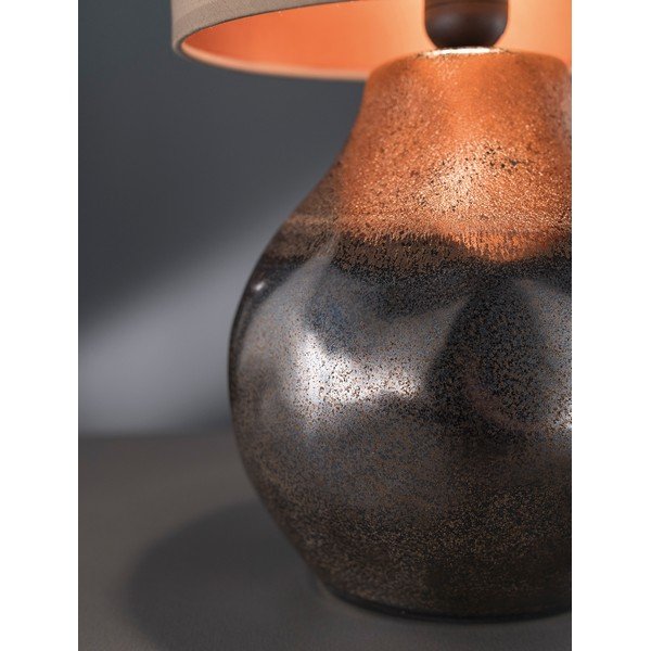Pelēka galda lampa Fischer & Honsel Bollo-image-1