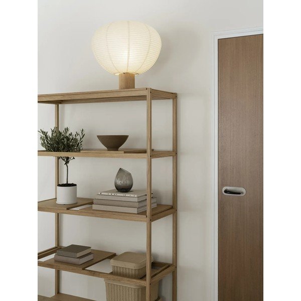 Balta/dabīga toņa galda lampa ar papīra abažūru (augstums 45 cm) Kami – Blomus-image-2