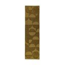 Tumši zaļš ar rokām darināts vilnas celiņa paklājs 60x230 cm Gigi – Flair Rugs