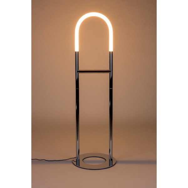 Sudraba krāsas LED stāvlampa ar regulējamu spilgtumu (augstums 135 cm) Arch – Zuiver-image-1
