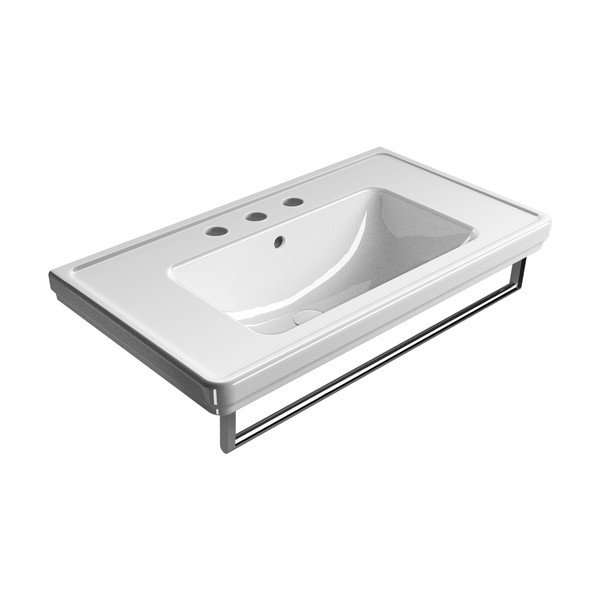 Balta keramikas izlietne 90x50 cm Classic – Sapho-image-2