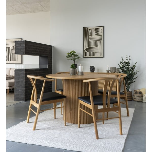 Apaļš ēdamgalds ar papeles koka imitāciju ø 120 cm Boavista – House Nordic-image-1