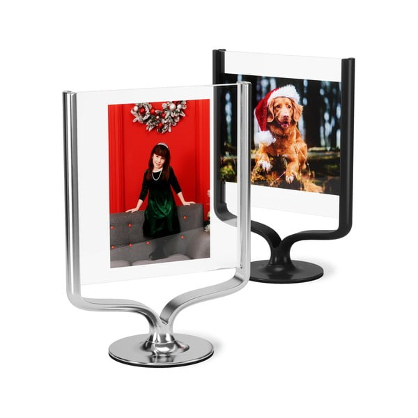 Sudraba krāsas metāla stāvošs foto rāmis 18x25 cm Wishbone – Umbra-image-3