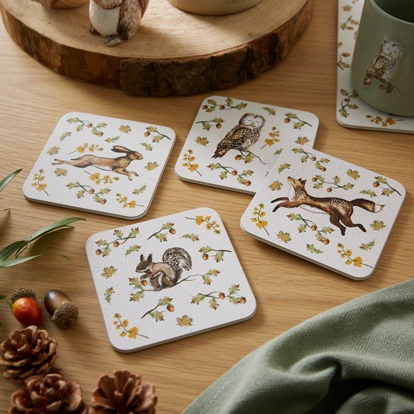 Pelēkbrūni korķa paliktņi (4 gab.) Forest Fable – Cooksmart ®-image-1