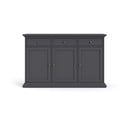 Pelēka zema kumode 144x92 cm Paris – Tvilum