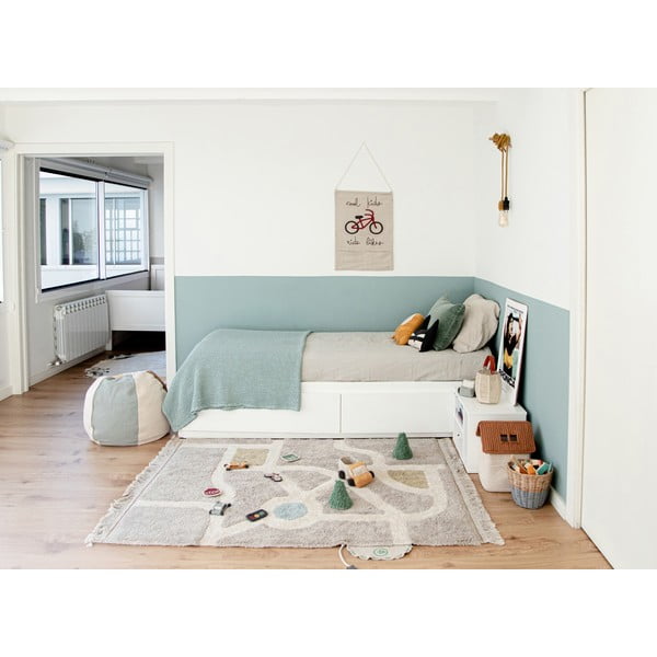 Pelēks kokvilnas bērnu rotaļu paklājs 120x170 cm Eco-City – Lorena Canals-image-1