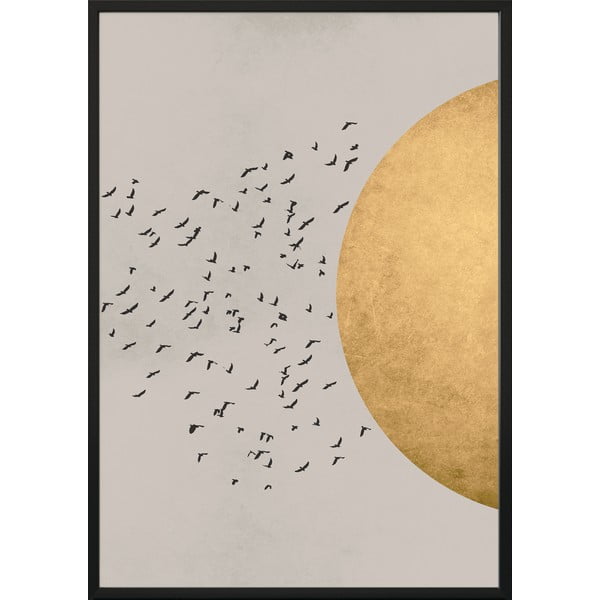 Sienas plakāts rāmī BIRDS/SILHOUTTE, 50 x 70 cm