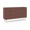 Terakotas oranža matēta kumode 140x81x40 cm Campus – Marckeric