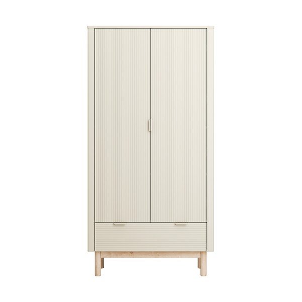 Krēmkrāsas bērnu drēbju skapis 100x52 cm Miloo – Pinio-image-2