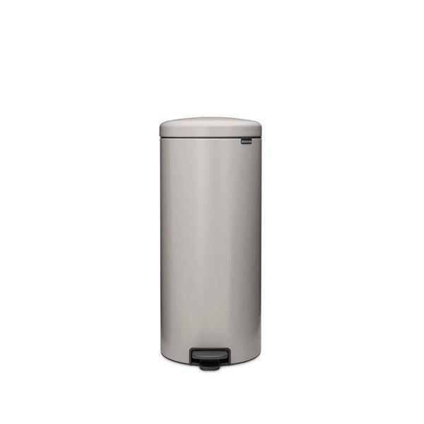 Gaiši pelēka tērauda atkritumu tvertne ar pedāli 30 l NewIcon – Brabantia