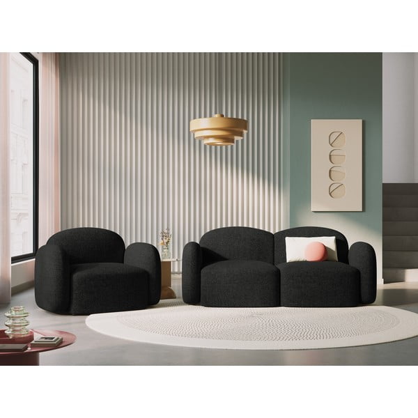 Melns atpūtas krēsls Blair – Micadoni Home-image-1