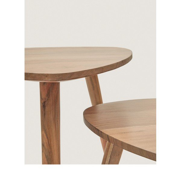 Akācijas masīvkoka sānu galdiņi (2 gab.) 60x61 cm Duvani – Kave Home-image-4