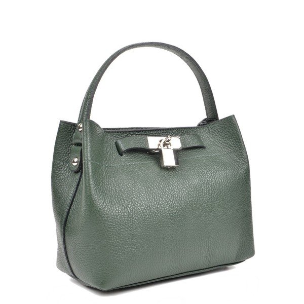 Zaļa ādas somiņa Isabella Rhea Lock Verde-image-4